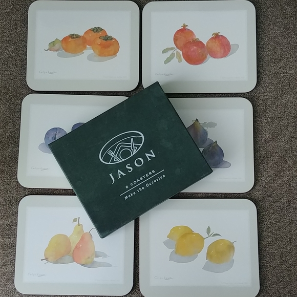 "Jason coasters" set of 6, The bottom box is missing.There is only top one. - Picture 2 of 10